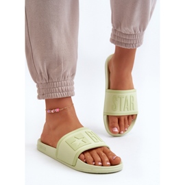 Chanclas de mujer Big Star NN274A646 Lima verde 4