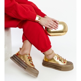 Zapatillas doradas con plataforma GOE NN2N4055. dorado 6