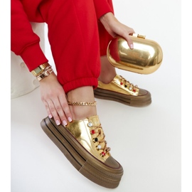 Zapatillas doradas con plataforma GOE NN2N4055. dorado 3