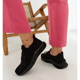 Zapatillas Weekley de tejido negro 2
