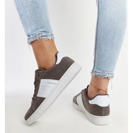 Zapatillas con plataforma de ante grises de Fareeda 3