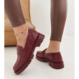 Mocasines Maybritt burdeos rojo 3