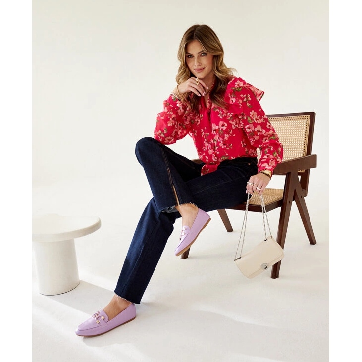 Mocasines Comerio hebilla morado violeta 2