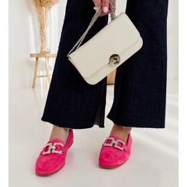 Mocasines rosas decorados con cadena Kuens rosado 1