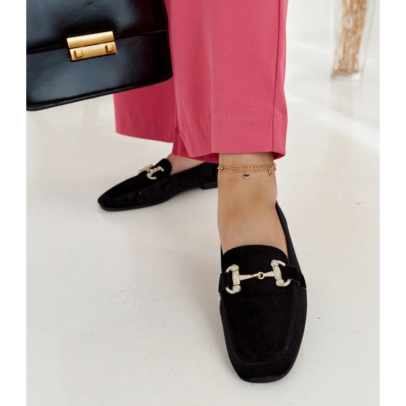 Mocasines de terciopelo negro con pedrería by Fabrizia 1 Mocasines de terciopelo negro con pedrería by Fabrizia 1