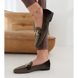 Mocasines de terciopelo verde con pedrería by Fabrizia 3