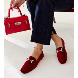 Mocasines de terciopelo burdeos con pedrería by Fabrizia rojo 1
