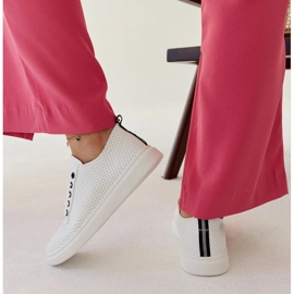 Zapatillas blancas de ecopiel de Sandrine blanco 3
