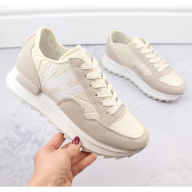 Deportivas mujer plataforma beige Potocki 16311 4
