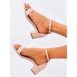 Bronx Sandalias tacón beige 3