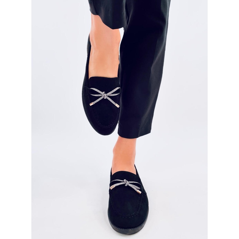 Mocasines mujer Saras de ante color negro 1