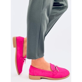 Mocasines mujer Saras Fucsia de ante rosado 4