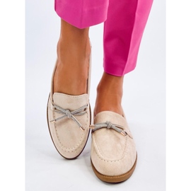 Mocasines mujer Saras de ante color Beige 2