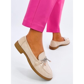 Mocasines mujer Saras de ante color Beige 3
