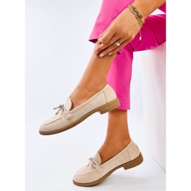 Mocasines mujer Saras de ante color Beige 1