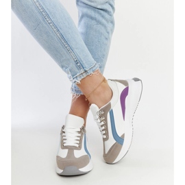 Zapatillas multicolores con plataforma Taima. blanco 3