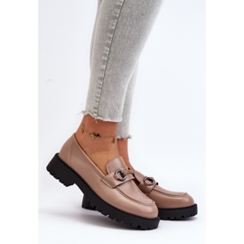 Vinceza Mocasines Mujer Piel Ecológica Beige Ledda 3