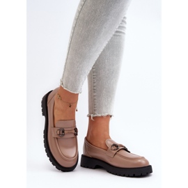 Vinceza Mocasines Mujer Piel Ecológica Beige Ledda 4