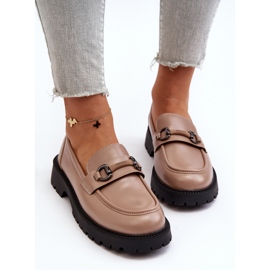 Vinceza Mocasines Mujer Piel Ecológica Beige Ledda 7