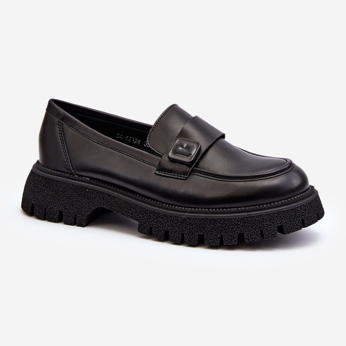 Vinceza Mocasines de Mujer Con Correa Flanila Negro 2