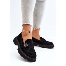 Vinceza Mocasines de Mujer Con Correa Flanila Negro 3