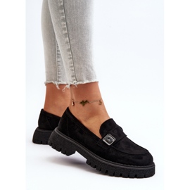 Vinceza Mocasines de Mujer Con Correa Flanila Negro 6