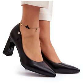Vinceza Zapatos de tacón alto de piel ecológica Giseleni negros 8