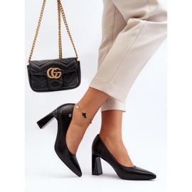 Vinceza Zapatos de tacón alto de piel ecológica Giseleni negros 4