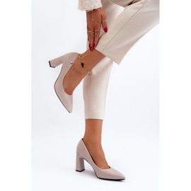Vinceza Salón con tacón alto, Piel ecológica, Gris Giseleni 7