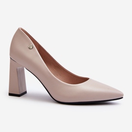 Vinceza Salón con tacón alto, Piel ecológica, Gris Giseleni 1