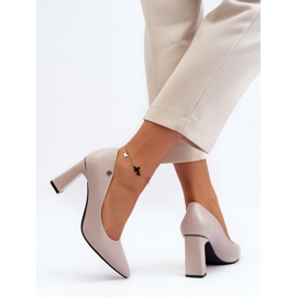 Vinceza Salón con tacón alto, Piel ecológica, Gris Giseleni 3