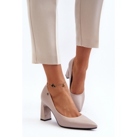 Vinceza Salón con tacón alto, Piel ecológica, Gris Giseleni 8
