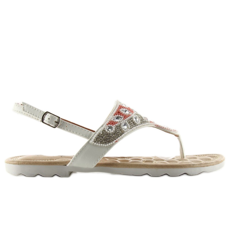 Chanclas con perlas G144 White blanco 1