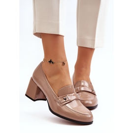 Vinceza Salón Charol Tacón Alto Beige Felicijana 8