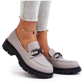 Vinceza Mocasines Mujer Piel Natural Gris Imbleria 9