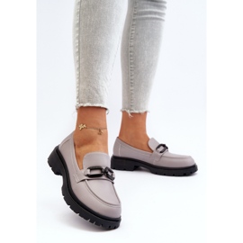 Vinceza Mocasines Mujer Piel Natural Gris Imbleria 4