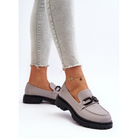 Vinceza Mocasines Mujer Piel Natural Gris Imbleria 5