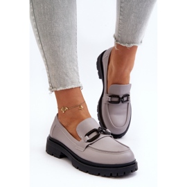 Vinceza Mocasines Mujer Piel Natural Gris Imbleria 6