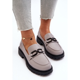 Vinceza Mocasines Mujer Piel Natural Gris Imbleria 7