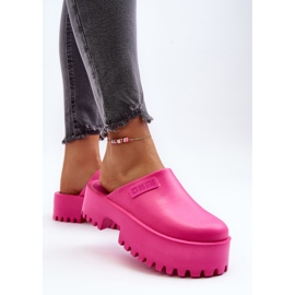 Chanclas de mujer con suela maciza Big Star NN274019 Fucsia rosado 7