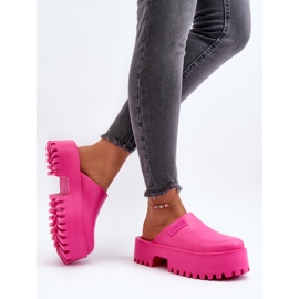 Chanclas de mujer con suela maciza Big Star NN274019 Fucsia rosado 8