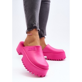 Chanclas de mujer con suela maciza Big Star NN274019 Fucsia rosado 5