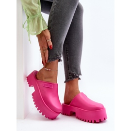 Chanclas de mujer con suela maciza Big Star NN274019 Fucsia rosado 9