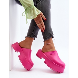 Chanclas de mujer con suela maciza Big Star NN274019 Fucsia rosado 10