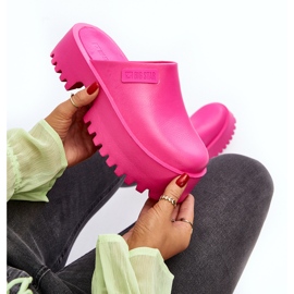 Chanclas de mujer con suela maciza Big Star NN274019 Fucsia rosado 2