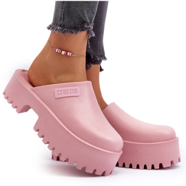 Chanclas de mujer con suela maciza Big Star NN274020 Rosa rosado 11