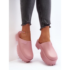 Chanclas de mujer con suela maciza Big Star NN274020 Rosa rosado 1 Chanclas de mujer con suela maciza Big Star NN274020 Rosa rosado 1