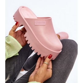 Chanclas de mujer con suela maciza Big Star NN274020 Rosa rosado 2