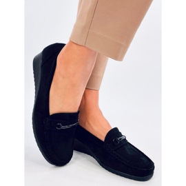 Mocasines cuña indio negro 2