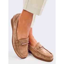 Mocasines con cuña Indian Khaki beige 2